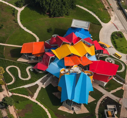 Aerial view of Biomuseo