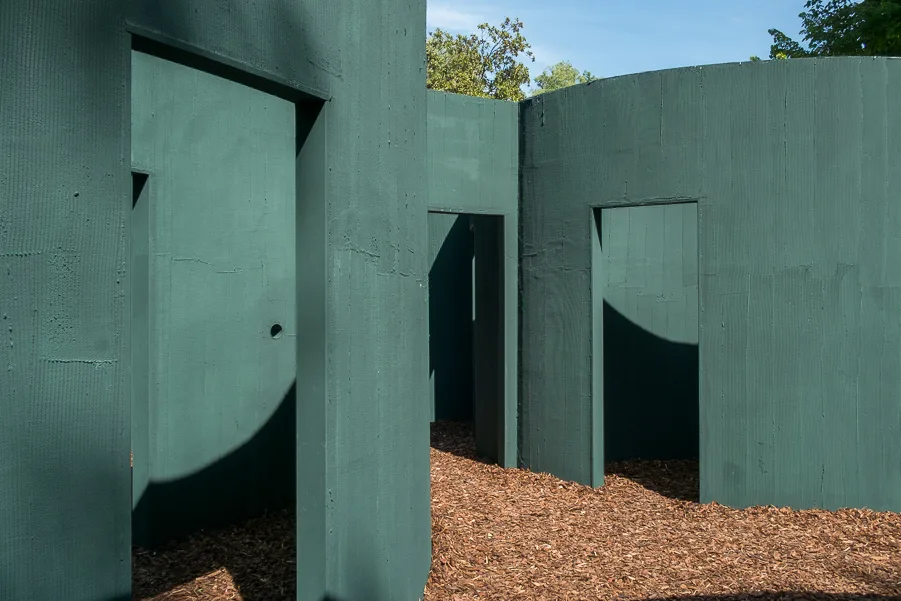 Pavilion at Giardini by Chilean architects Pezo von Ellrichshausen, photo ©Luke Hayes