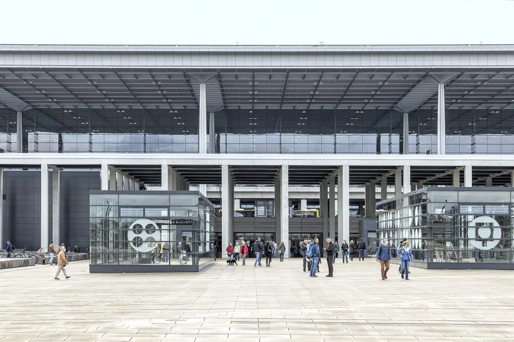 Main entrance, BER terminal, designed by gmp