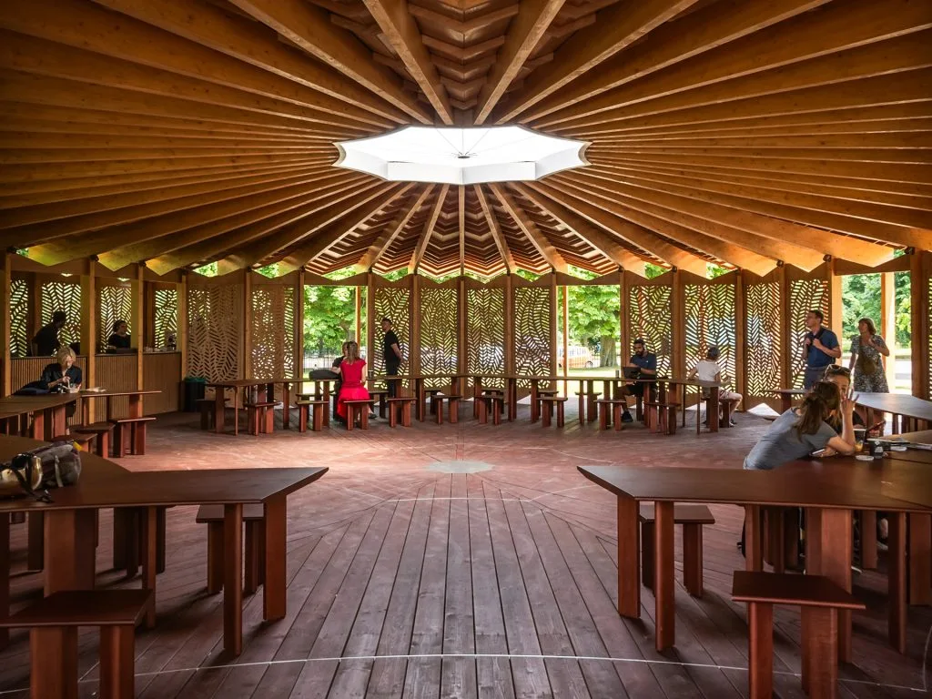 Serpentine Pavilion 2023 by Lina Ghotmeh, photo: ©Nikhilesh Haval